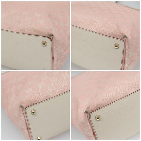 GUCCI GG Canvas Tote Bag Gold Pink 120836 Auth am7877 - Picture 14 of 14